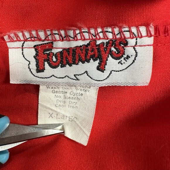 VTG Funnays Comic Strip Shorts Red Men’s Size XL 8” Inseam Elastic Waist - Picture 6 of 8